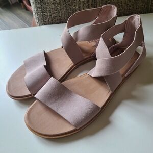 Sorel Ella II Sandal 9.5‎ Womens Honest Beige Flats Strappy Leather